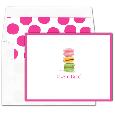 Colorful Macaroons Folded Note Cards